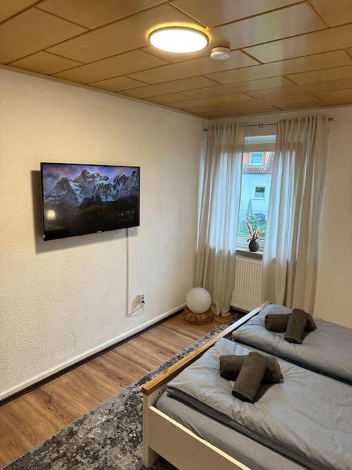 Gemuetliche Wohnung Naehe Alsfeld - Parkplatz Extérieur photo